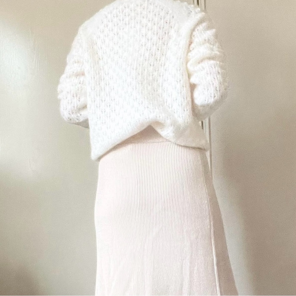 Sezane Come Jumper Mohair Wool Knit Pullover Sweater in Ecru Size S - Picture 10 of 16